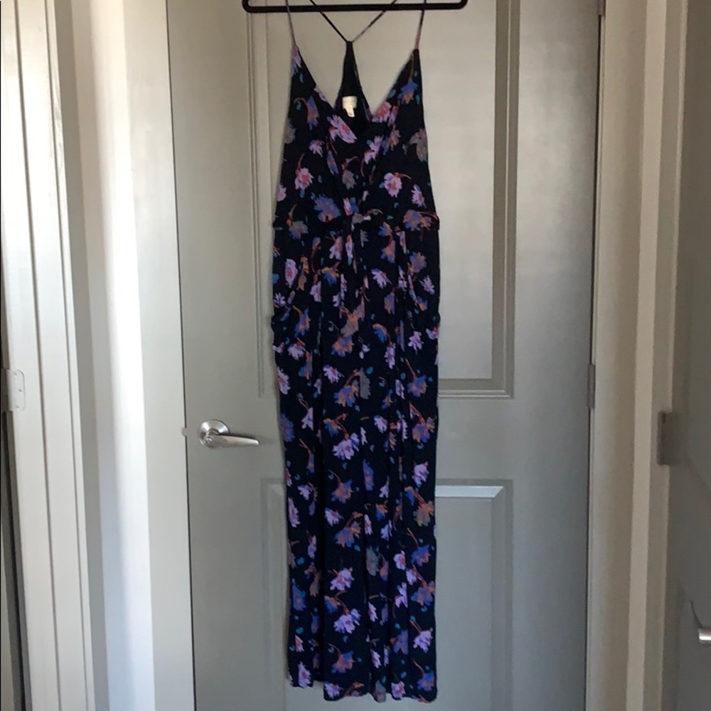 Anthropologie floral jumpsuit